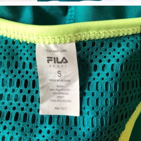 Fila Sport Teal Green Athletic Racerback Tank | S - Picture 2 of 5